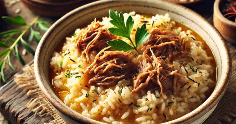 Arroz al Horno con Carrilleras de Cerdo en Crockpot