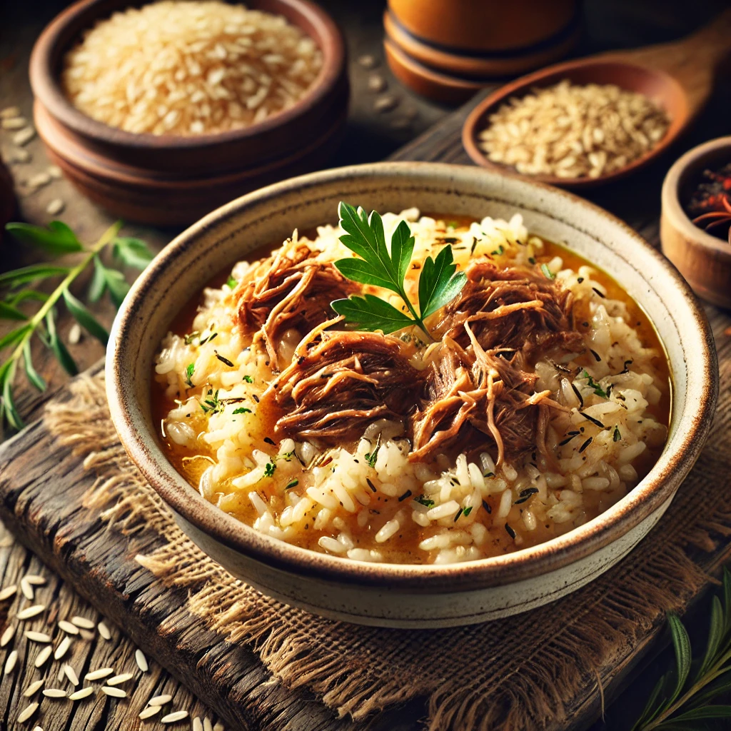 Arroz al Horno con Carrilleras de Cerdo en Crockpot