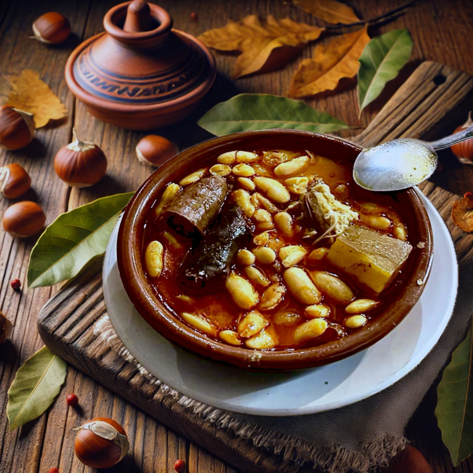 Fabada Asturiana con Castañas en Crock Pot