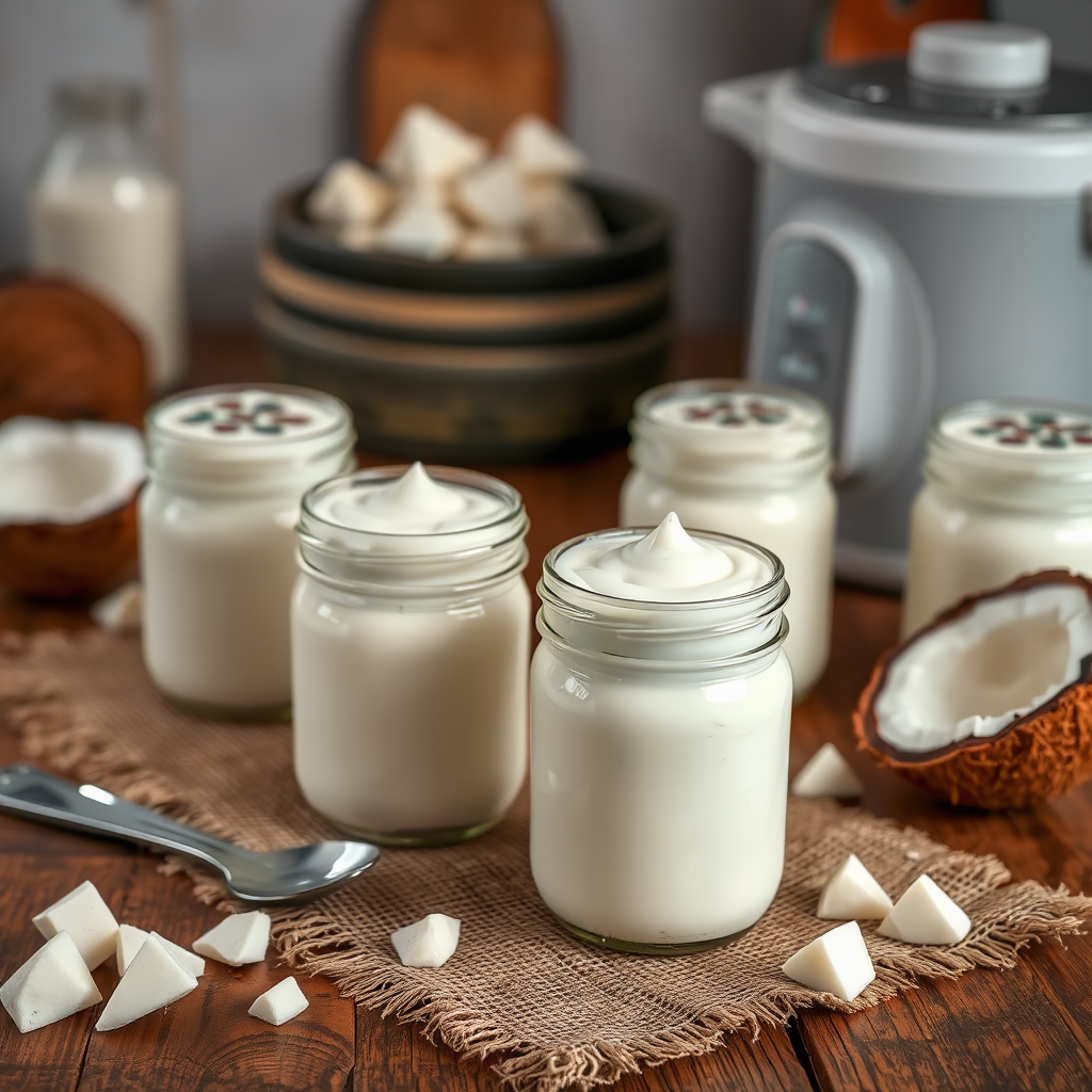 Yogur de leche de coco casero